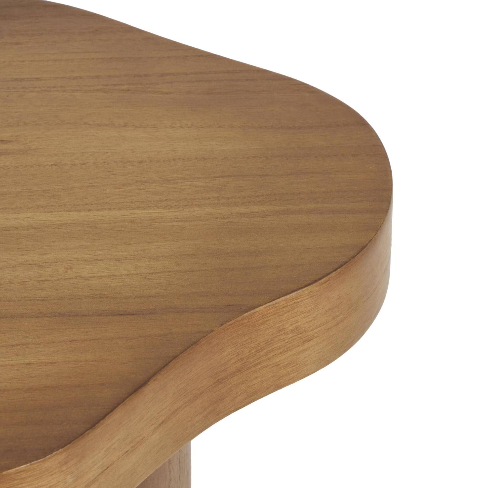 23" Brown Pedestal Side End Accent Table with Rounded Square Top